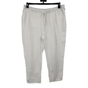 Caslon Tulip Hem Linen pants white size XXL
